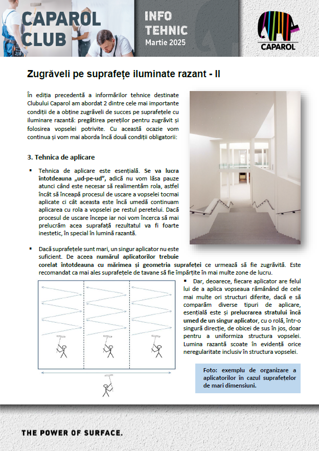 Zugrăveli pe suprafețe iluminate razant - II